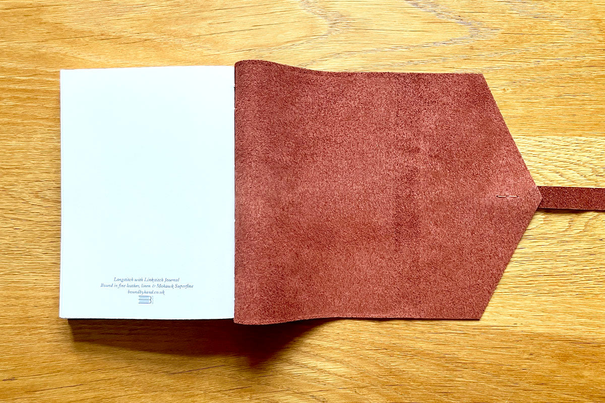 BOUND Leather Journal with colophon