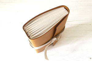 Leather bound sketchbook or notebook handmade in the UK.
