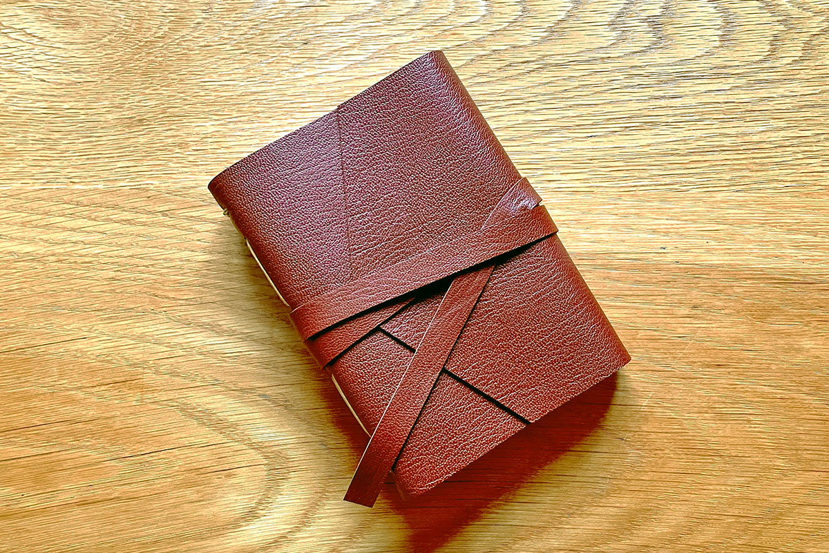 BOUND Leather Journal Oxblood and Tan, A6