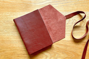 Softcover limp leather bound journal is a luxurious quality notebook with traditional v flap