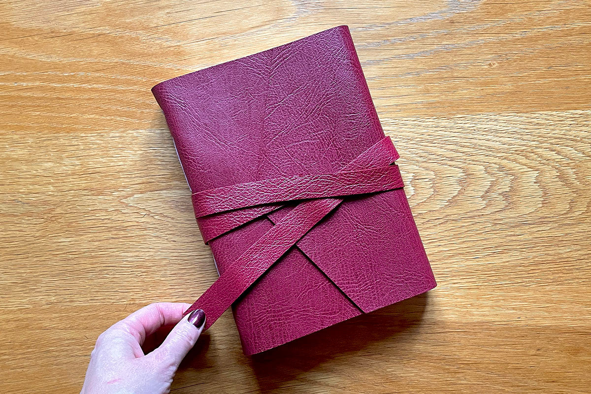 Artist's Sketchbook bound by hand in luxurious quality leather with grain texture