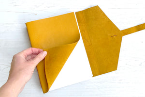 Tactile natural materials make this handmade Leather Sketchbook a joy for artists who love finely crafted books.