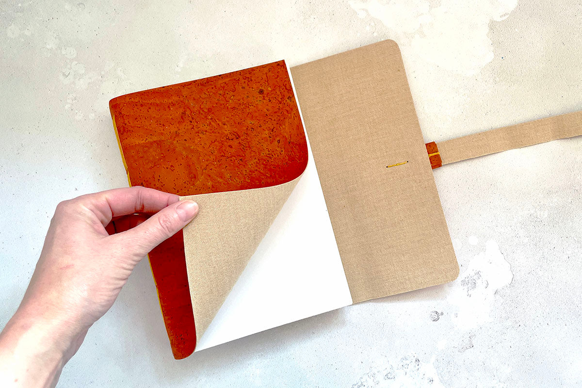 Softcover (limp / softback) cork sketchbook