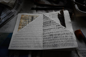 Customised Cotton Rag Wabi Sabi Sketchbook with pockets, image copyright textile artist © Samantha Boot, 2024