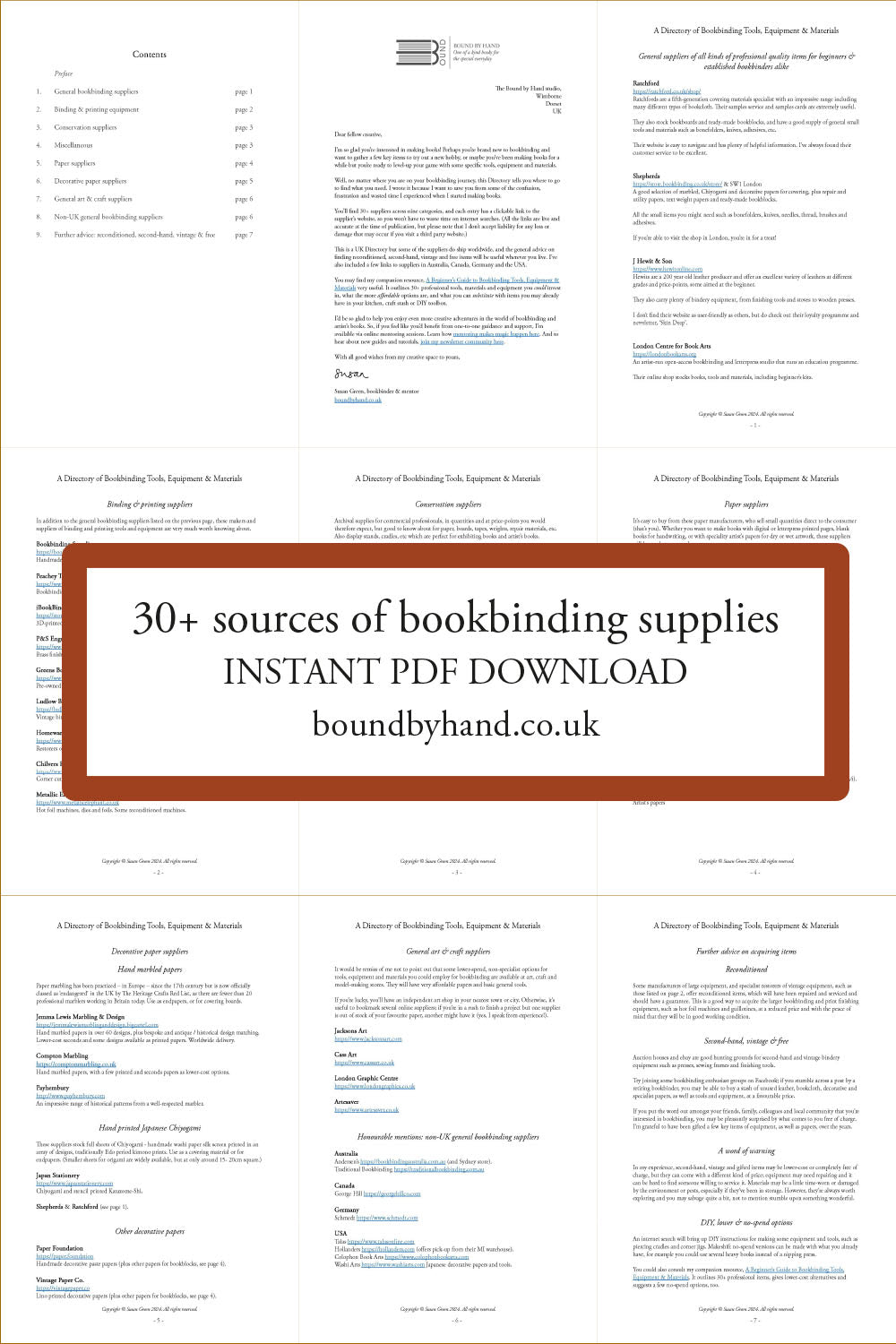 30+ sources of bookbinding supplies pdf printable download