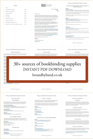 30+ sources of bookbinding supplies pdf printable download