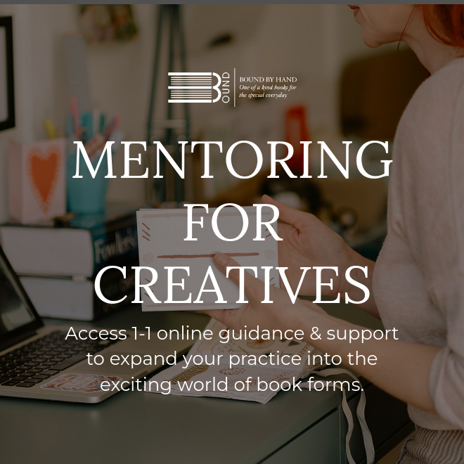 Online Mentoring for Creatives: learn to make artists books, photobooks, sketchbooks with bookbinder, mentor and tutor Susan Green of Bound by Hand