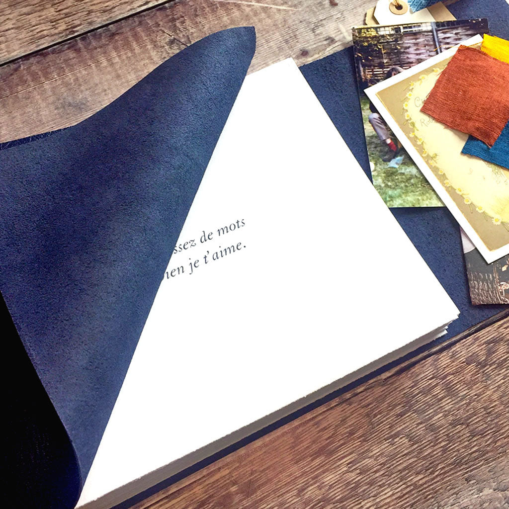 Personalised Leather Memory Book, scrapbook or family memories album bound by hand in the UK