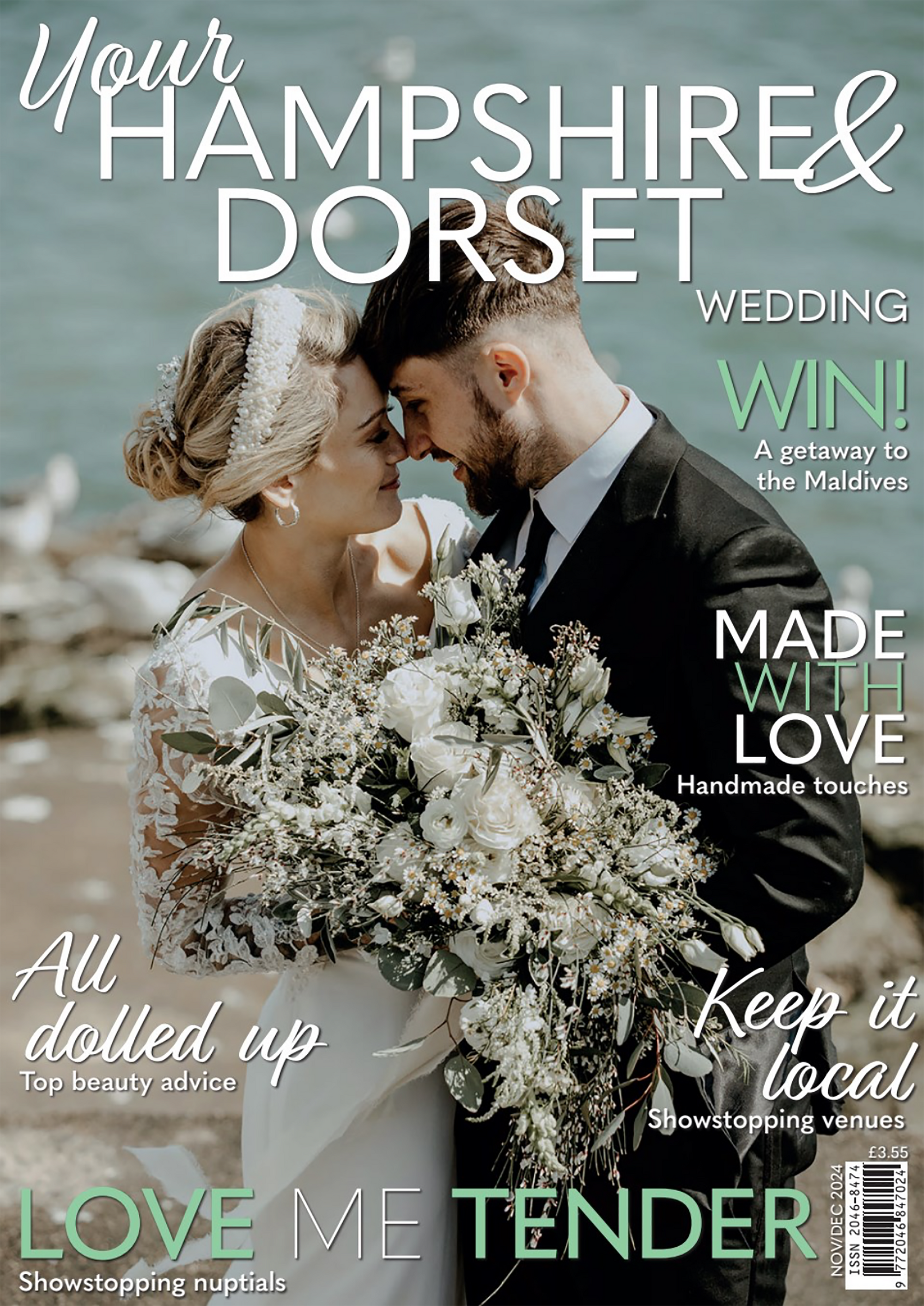 Wedding Guest Books by Bound by Hand are featured in Your Hampshire and Dorset Wedding issue 107 2024