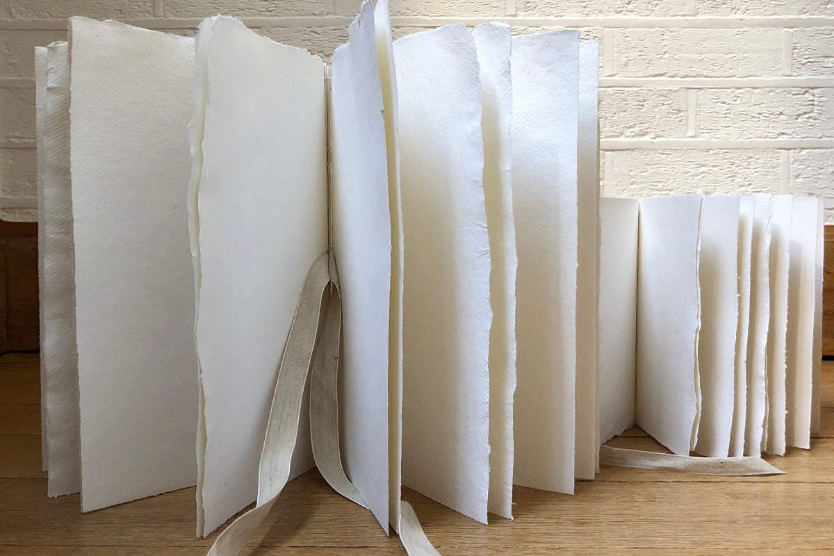 Eco Friendly Sketchbooks with cotton rag khadi paper for exhibition display and studio work