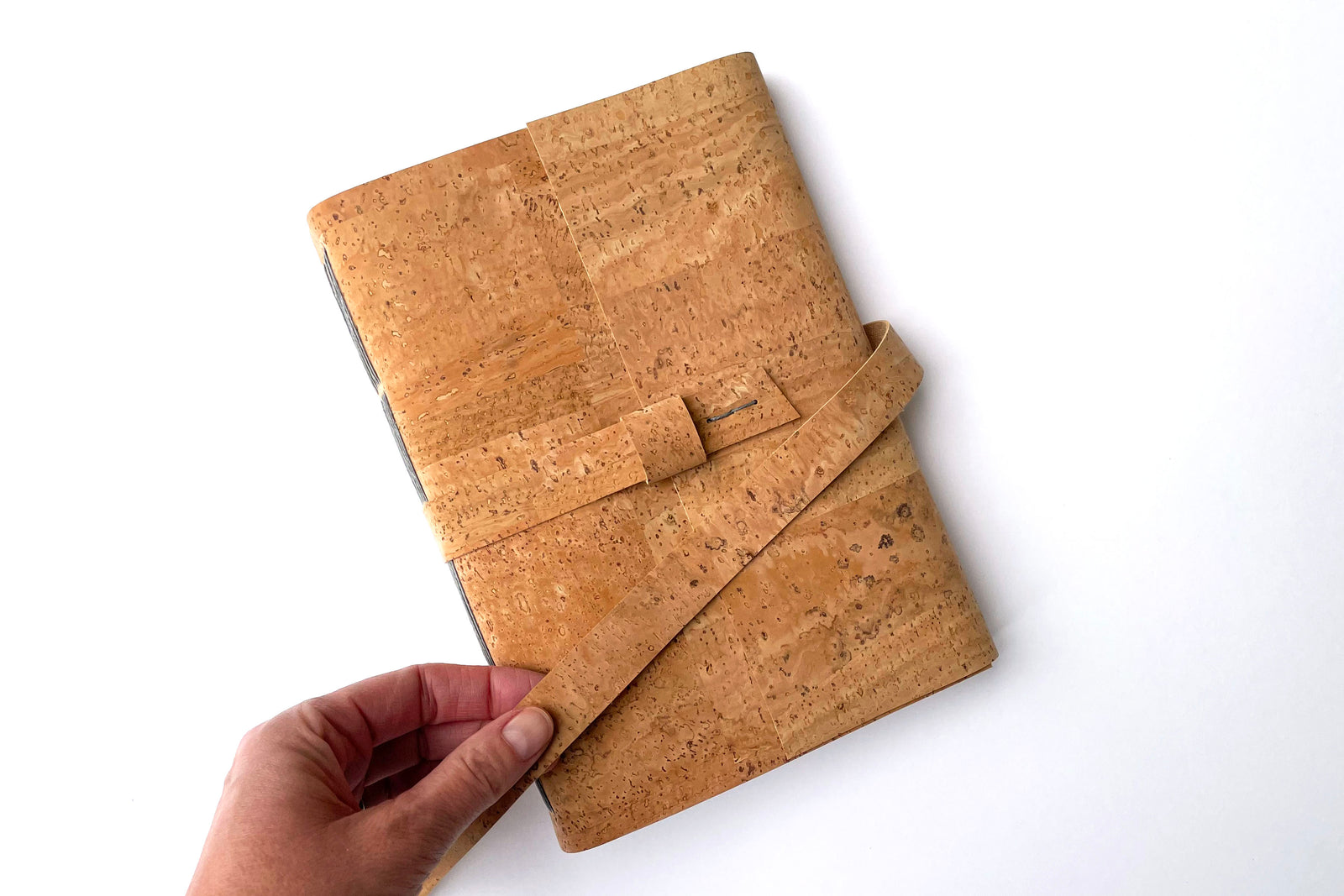 Handmade vegan sketchbook, notebook or journal, A5 natural.