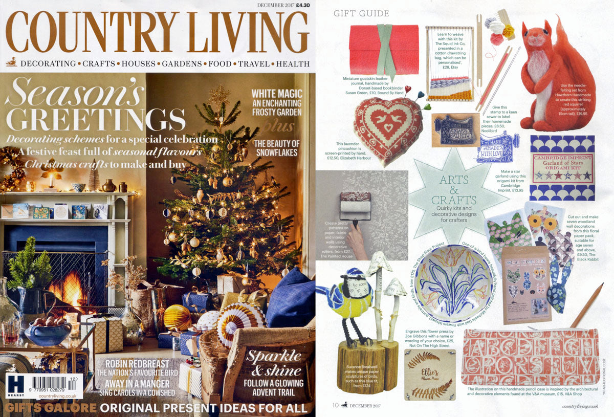 Mini Leather Journal Christmas gift, Country Living Magazine