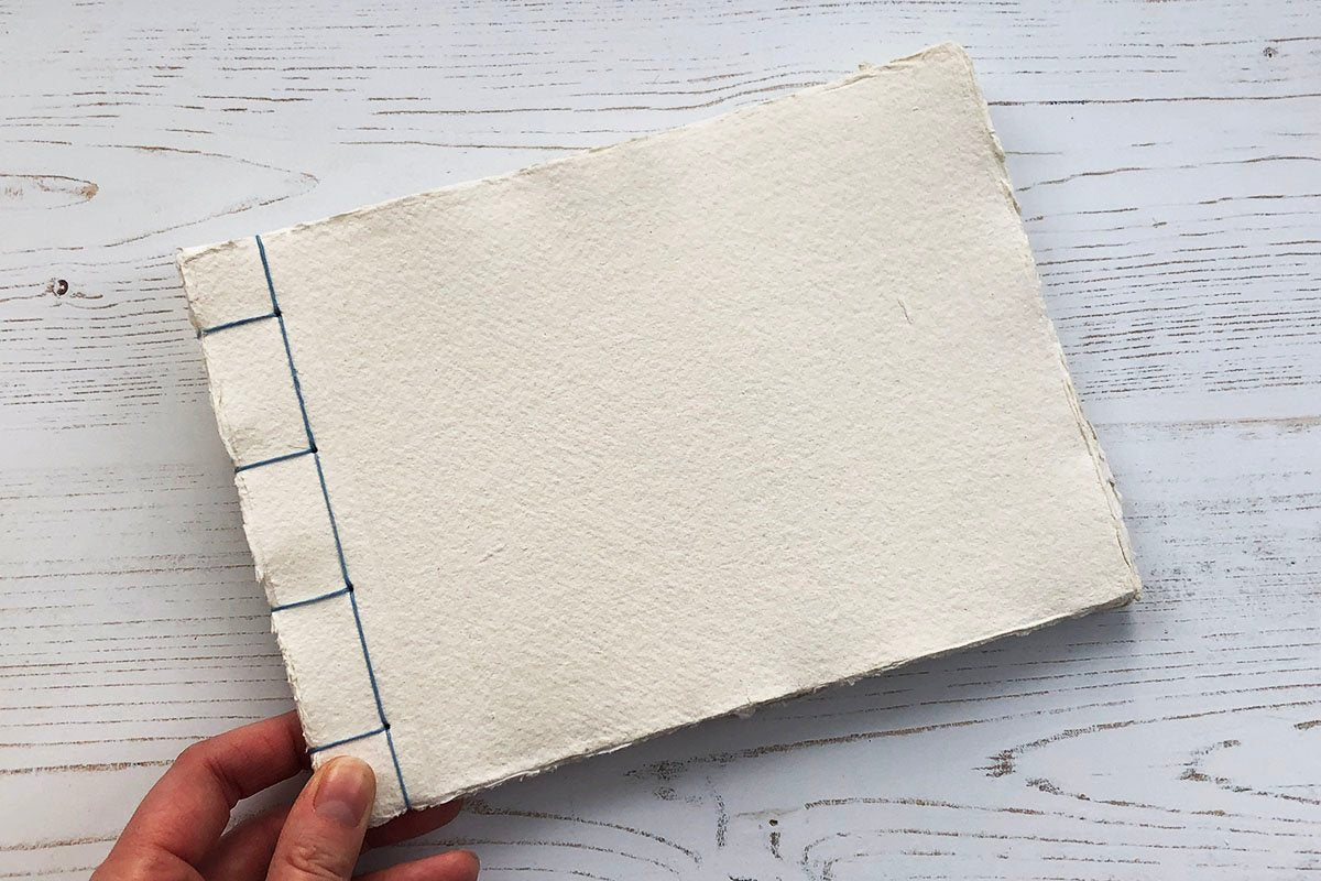 Japanese Stab Stitch Sketchbook with cotton rag paper for watercolours -  BOUND