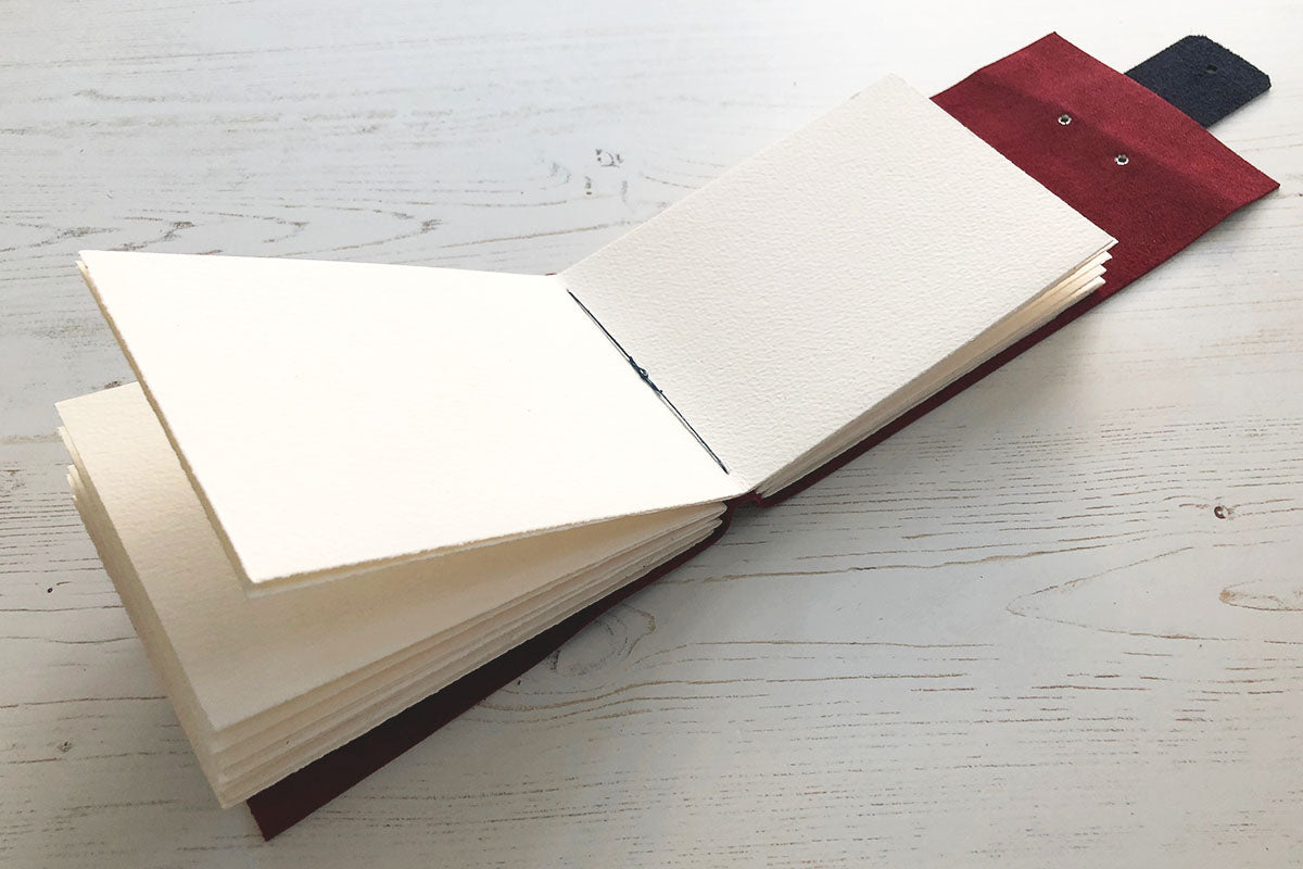 Leather Sketchbook has lay flat pages