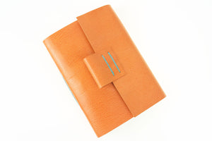 Leather Journal / Sketchbook: Peach & Aqua, A6 or A5