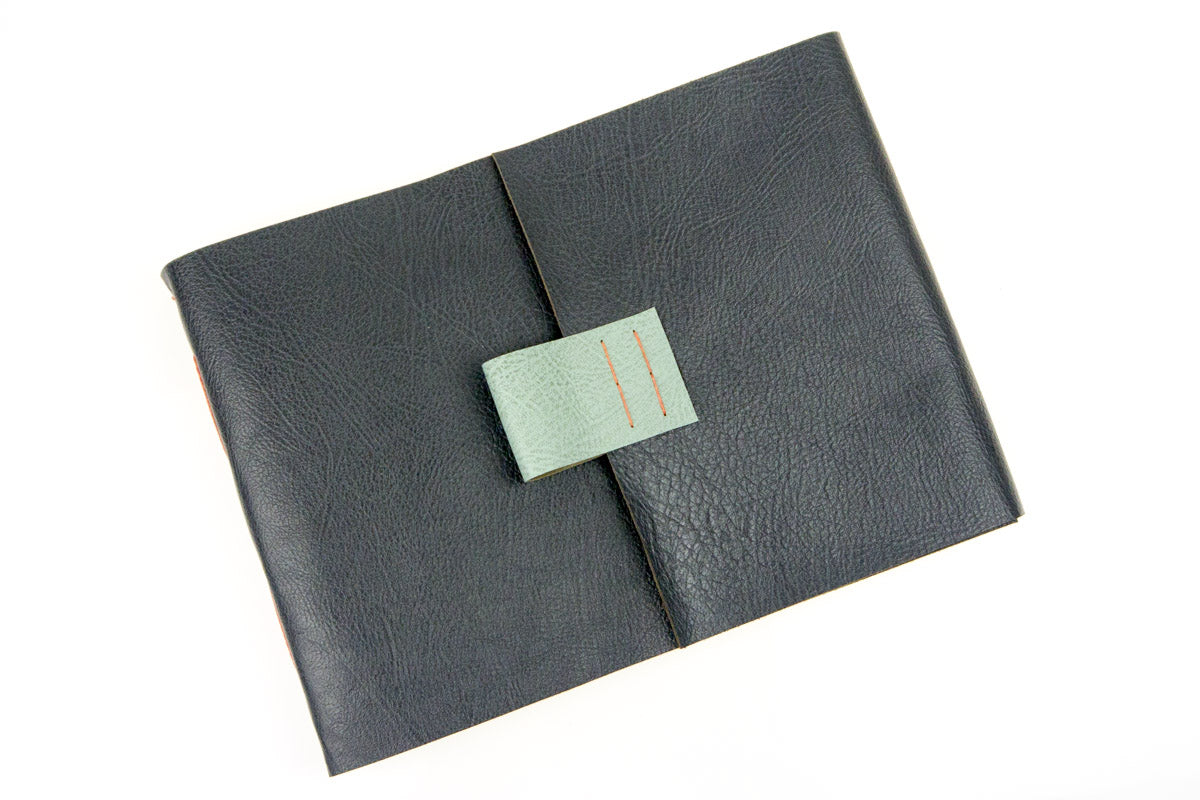 A4 Handmade Leather Sketchbook with penholder and cartridge paper
