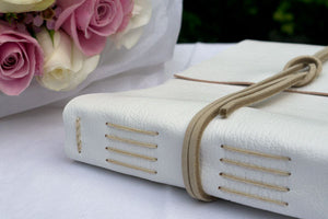 Leather Wedding Guest Book handmade in a classic style